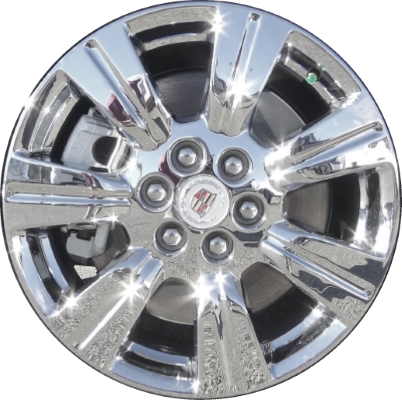 Cadillac SRX 2014-2016 chrome clad 18x8 aluminum wheels or rims. Hollander part number ALY4721, OEM part number 22883539.
